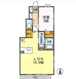 東京都練馬区南田中1【アパート】の間取り