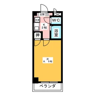 エクセルかざおか【4階】の間取り