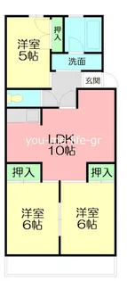 サンパレス湘南III【4階】の間取り