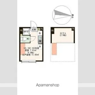 レインパレス西大島【1階】の間取り