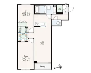 ヴァンフォーレ南荻窪【2階】の間取り