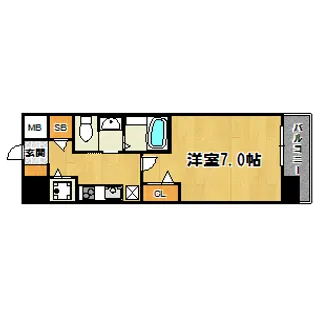 大阪WESTレジデンス【4階】の間取り