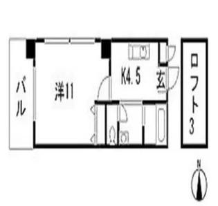 第13平勝ビル【4階】の間取り