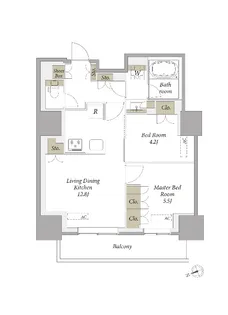 プライム新橋タワー【25階】の間取り