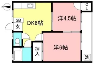 桔梗ハウス【2階】の間取り