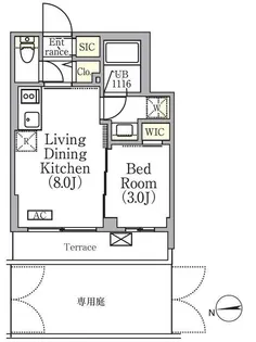 東京都中野区中野3【マンション】の間取り