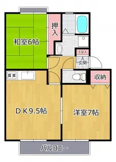 ウインディアA棟【2階】の間取り