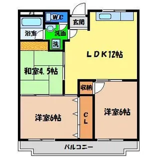 第2サニーハイツ【2階】の間取り