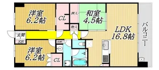 アトレ塚口ローレルコート【8階】の間取り