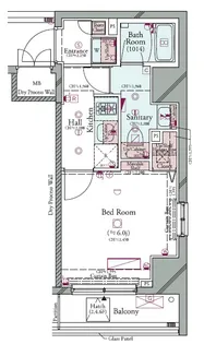 コンシェリア横濱蒔田公園【4階】の間取り