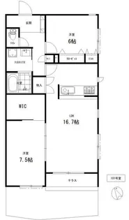 ウィスマ・インダII【1階】の間取り