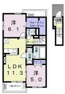 メロウII【2階】の間取り