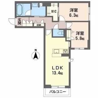 ティターニア【1階】の間取り