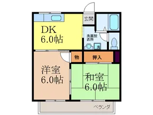 渚コ-ポ【2階】の間取り