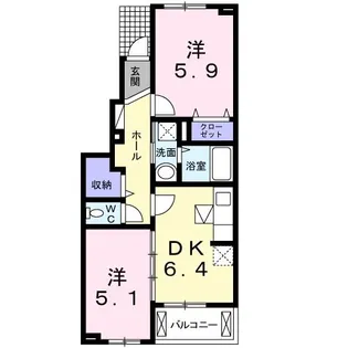 プロムナードH.S【1階】の間取り