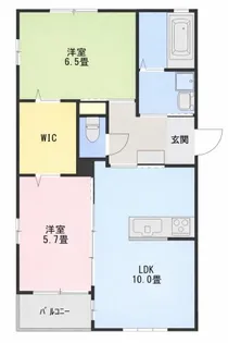 ウエストコートフェリーチェ II【2階】の間取り