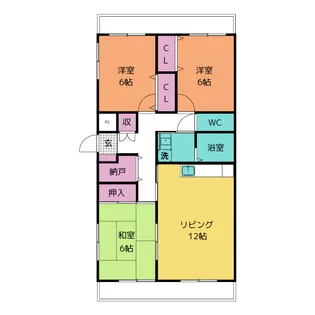 エスポワール若松II【2階】の間取り