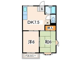 サンハイツ湘南 A【2階】の間取り