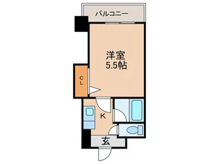 クオーレ十三東【4階】の間取り