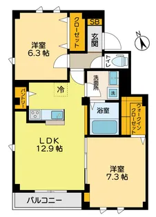 イニッツィオ・エヌ【2階】の間取り