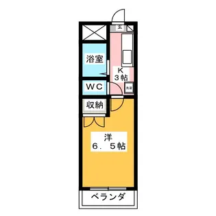 メゾンリズイースト【4階】の間取り