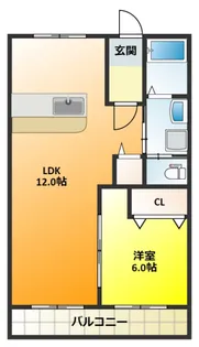 アネックス篠ケ瀬II【4階】の間取り