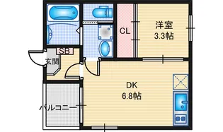 ハーモニーテラス鈍池町II【3階】の間取り