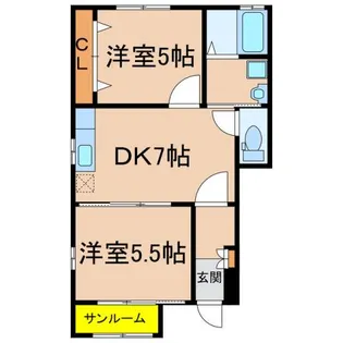 フローラ II号棟【1階】の間取り