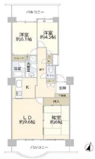 流山ニューシティ・ステージ21パークサイドコート【5階】の間取り