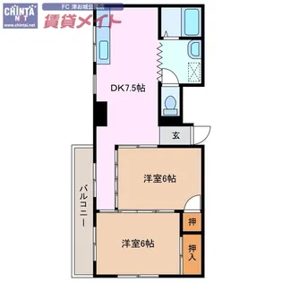 エトアール津【3階】の間取り