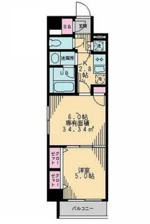 アン エディー行徳【4階】の間取り