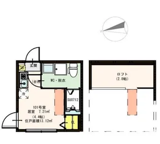 ハーモニーテラス三園II【1階】の間取り