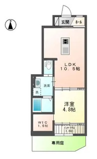 リバーサイドカネヤマ【1階】の間取り