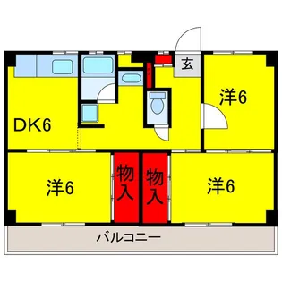 ビレッジハウス迎田【2階】の間取り