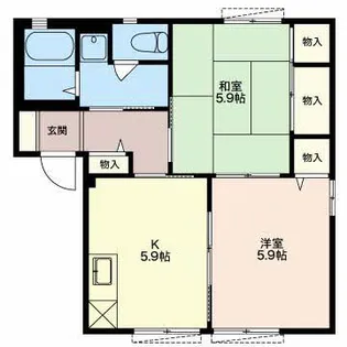ヴェルドミールII【1階】の間取り