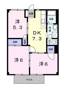 アーバンハイツ清宮A【1階】の間取り