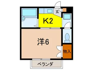 カーサ仁川II【1階】の間取り