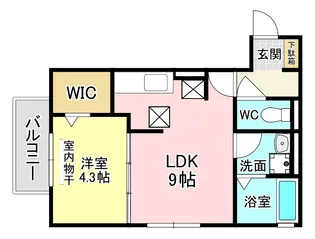 メゾンプランタニエール ドゥ【1階】の間取り