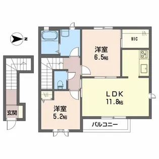 フサクラヴィエ B棟【2階】の間取り