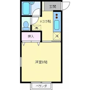 メゾンフルール【2階】の間取り