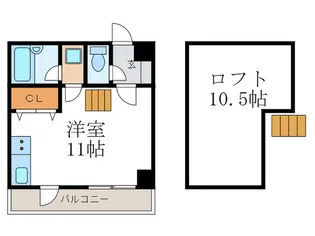 ロフティ松ヶ崎【1階】の間取り