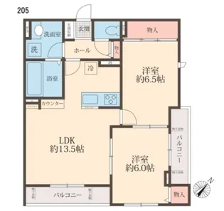 Hanna Green EAST【2階】の間取り