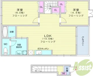 パシオンアミーゴ2【2階】の間取り