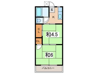 ハイツ高千穂【2階】の間取り