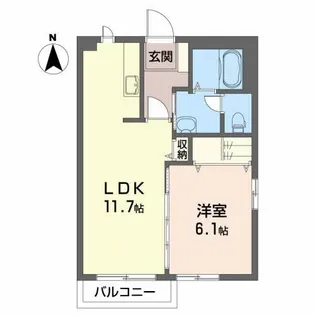 プリーマ ドルフB【2階】の間取り