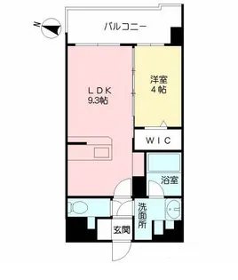 シャトーボヌール【6階】の間取り