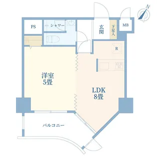 インペリアル六本木【4階】の間取り
