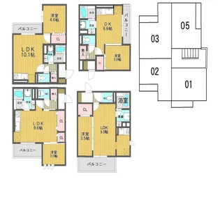 三国本町メディエートプラザ【3階】の間取り