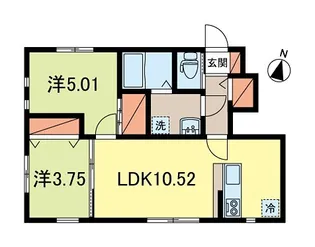 ル・カーサ【1階】の間取り