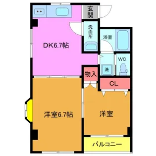 メゾンフルール【3階】の間取り